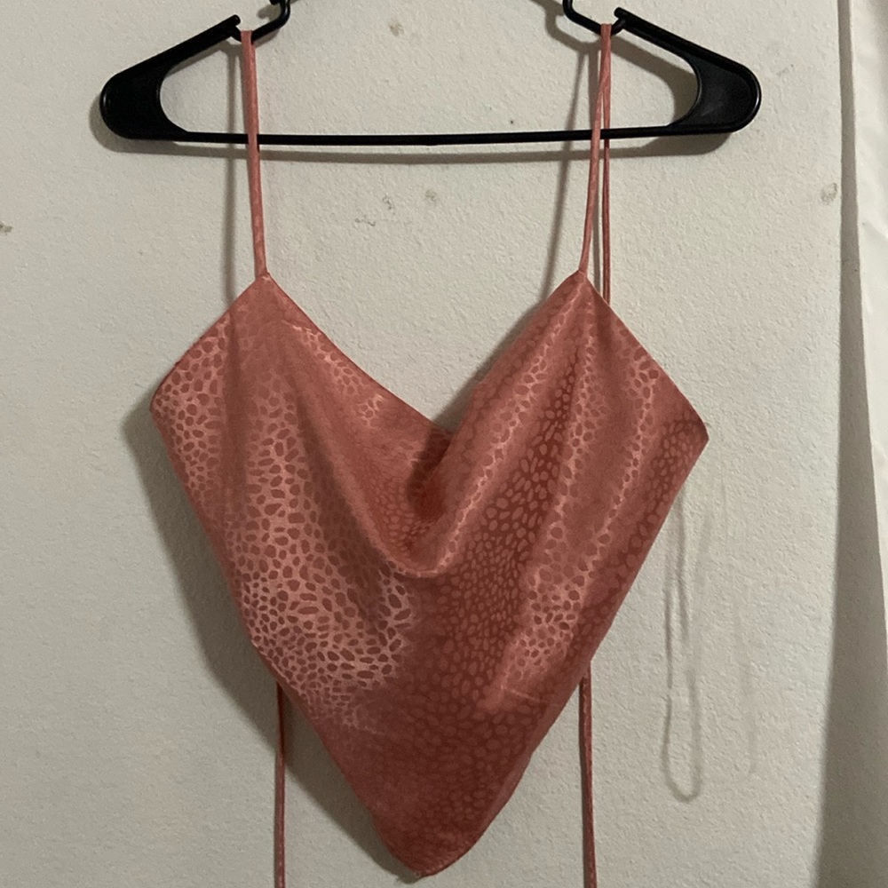scowl neck crop top